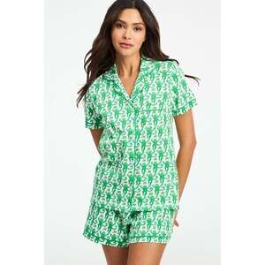 Roller Rabbit Monkey Polo Pajamas Size MEMERALD / M